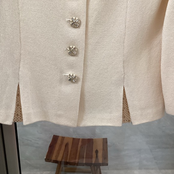 St. John Evening by Marie Gray Cream Evening Blazer - Picture 3 of 11